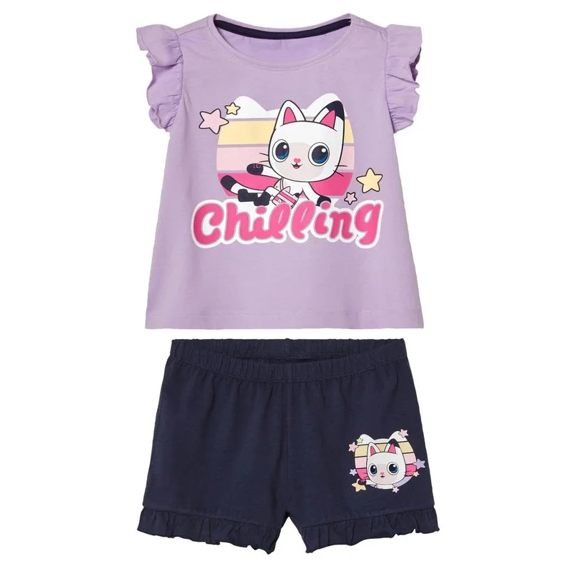 ست تیشرت شلوارک دخترانه برند لوپیلو طرح GABBYS DOLLHOUSE کد 4732633