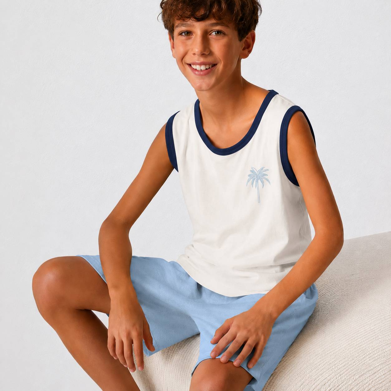 ست تاپ شورتک پسرانه برند esmara kids کد 479911
