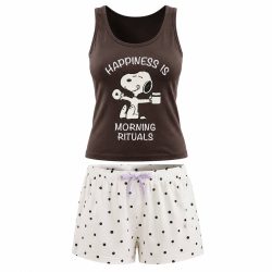 ست تاپ شورتک زنانه طرح Peanuts کد 536618