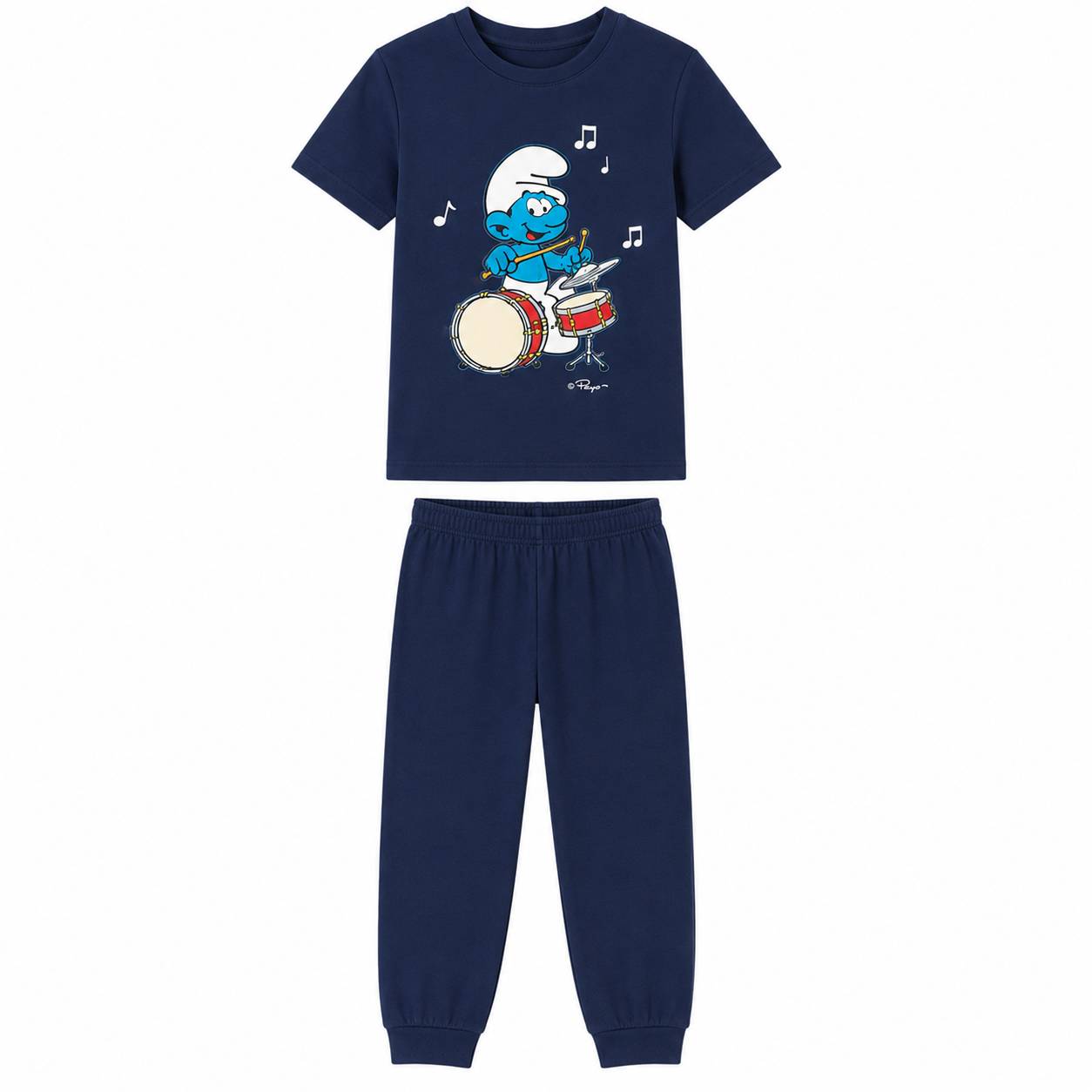 ست تیشرت شلوار پسرانه طرح smurfs کد 476446