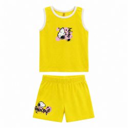 ست تاپ و شورتک حوله ای دخترانه برند لوپیلو طرح peanuts کد 443468