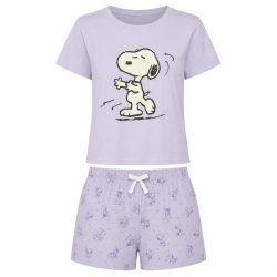 ست تیشرت شورتک زنانه برند UP2 fashion طرح Peanuts کد 848120