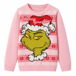 بلوز بافت دخترانه برند پپرتس طرح The GRINCH کد 404007
