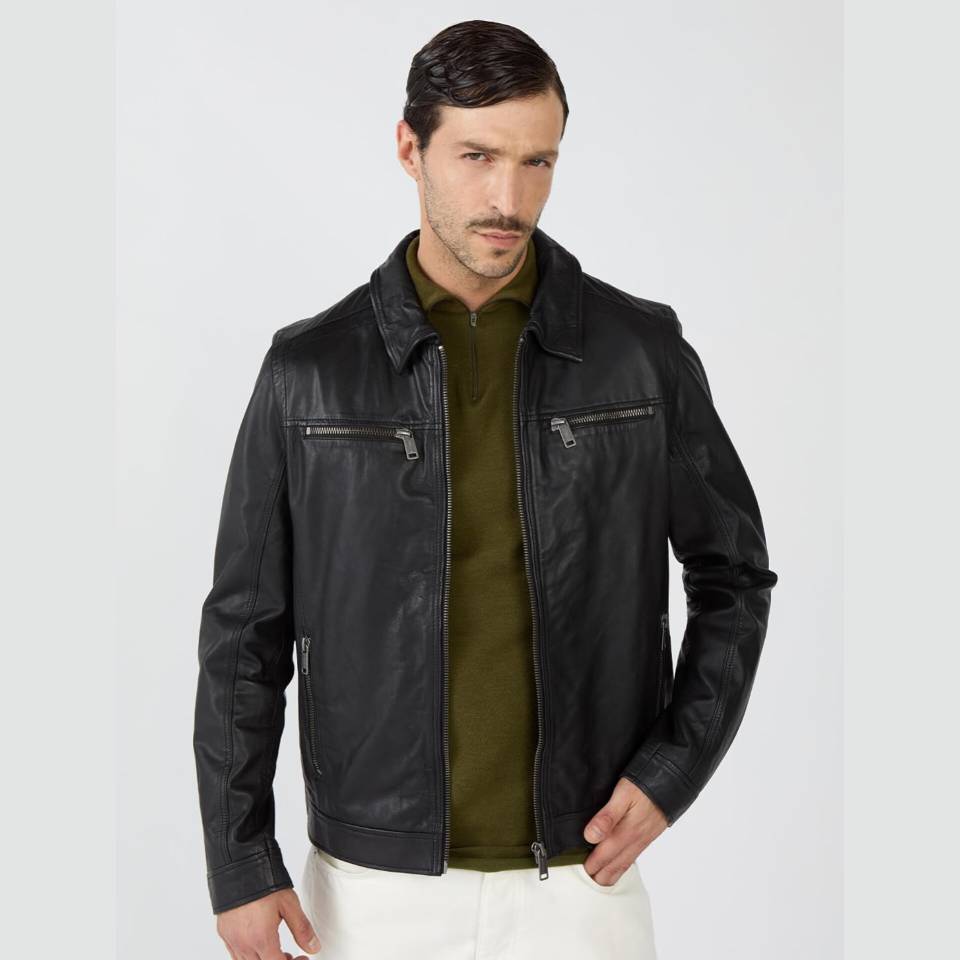 کاپشن چرم مردانه برند Mustang کد 9276218