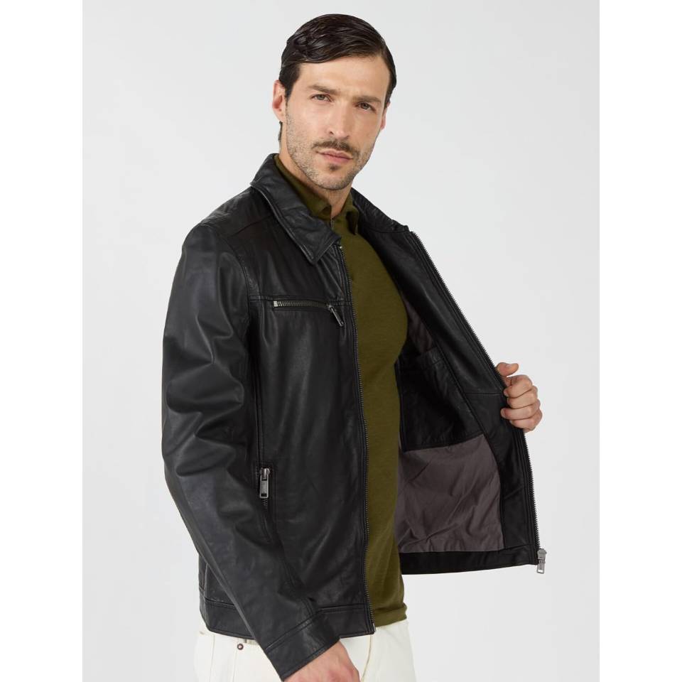 کاپشن چرم مردانه برند Mustang کد 9276218