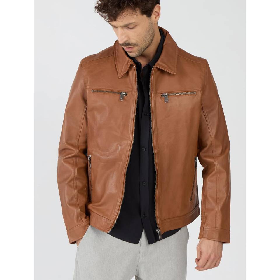 کاپشن چرم مردانه برند Mustang کد 92762182