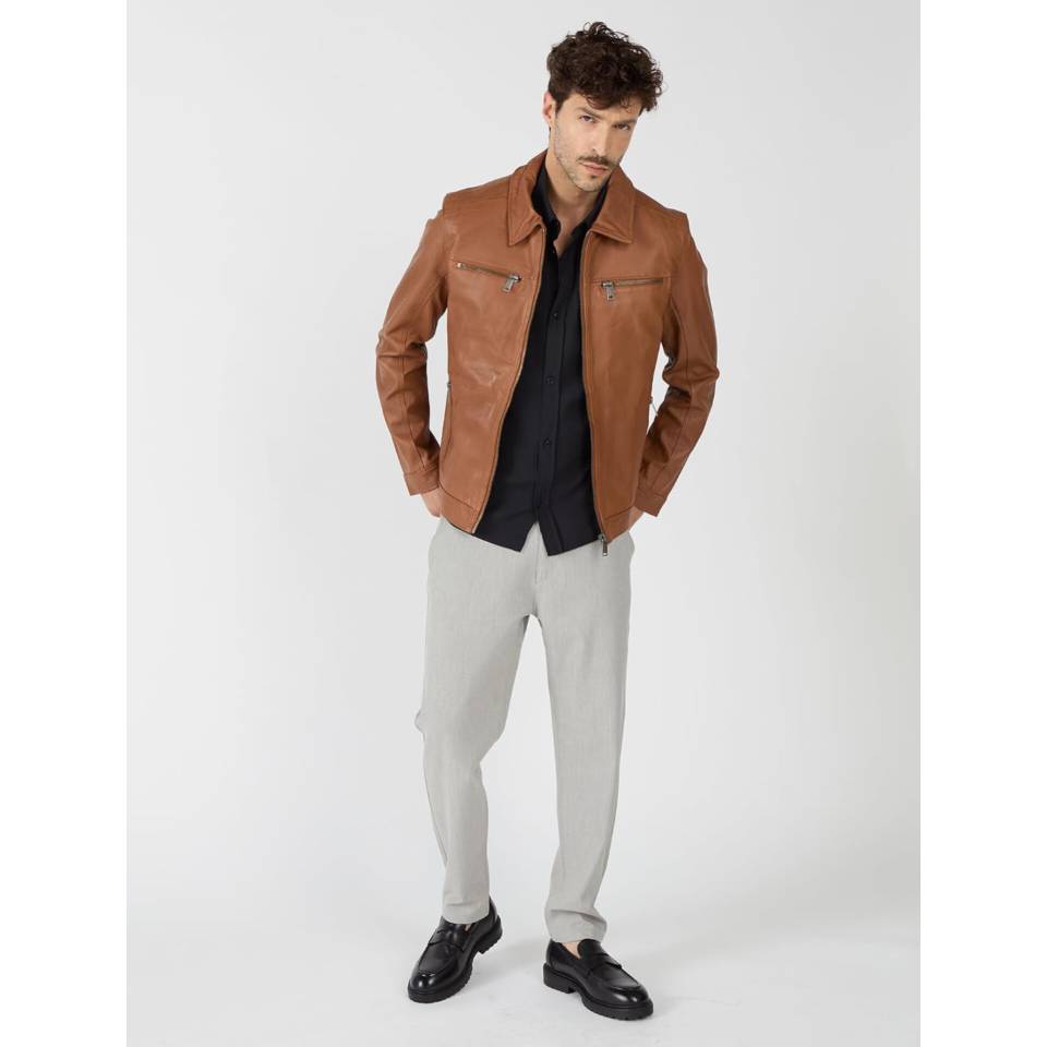 کاپشن چرم مردانه برند Mustang کد 92762182