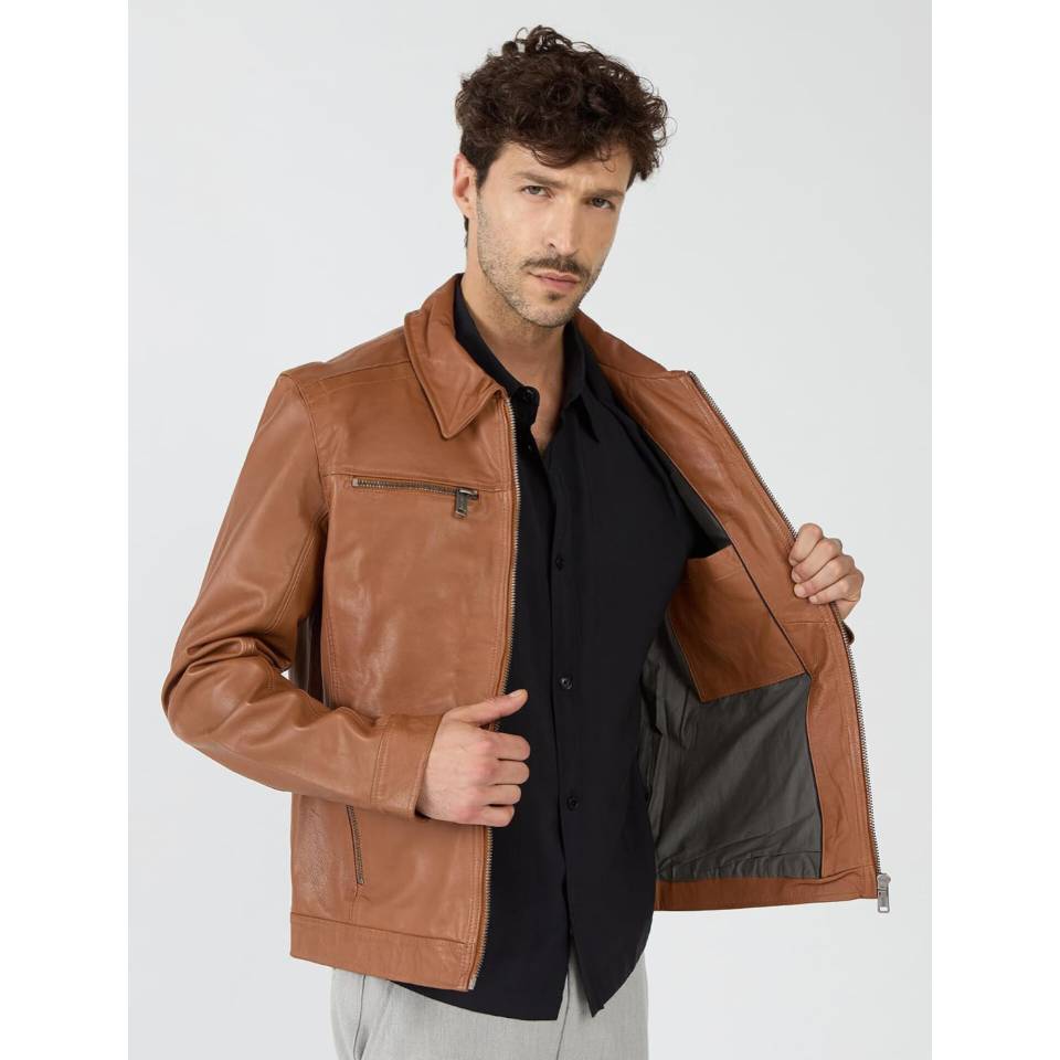 کاپشن چرم مردانه برند Mustang کد 92762182